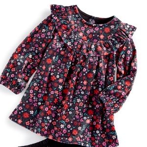 FIRST IMPRESSIONS - Baby Girls Floral Ruffled Dress